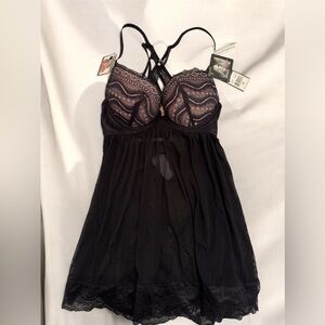 SaoLS OUT. Daisy Fuentes Lace Chemise/Loungerie Medium Pushup Babydoll